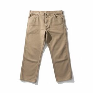 Carhartt Loose Fit Canvas Utility Carpenter Khaki Pant 42x32 Outdoor Workwear